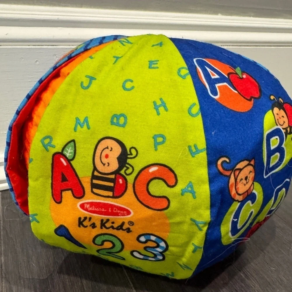 Melissa & Doug K’s Kids 123 ABC Multicolor Learning Ball- Says ABCs of Numbers